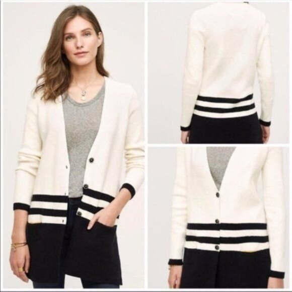 Anthro ANGEL OF‎ THE NORTH Varsity Stripe Cardigan Sweater S - Picture 13 of 13